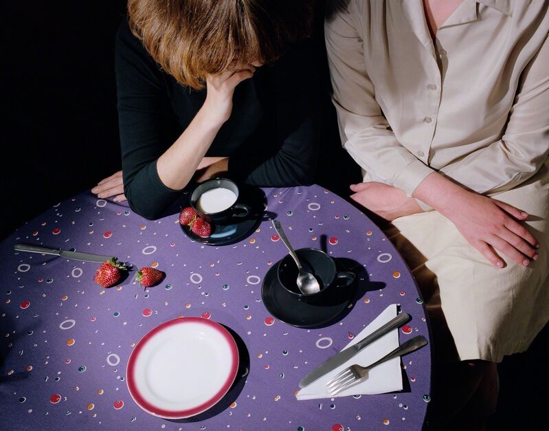 Jo Ann Callis, ‘Purple Tablecloth’, 1979, Photography, Archival Pigment Print, ROSEGALLERY