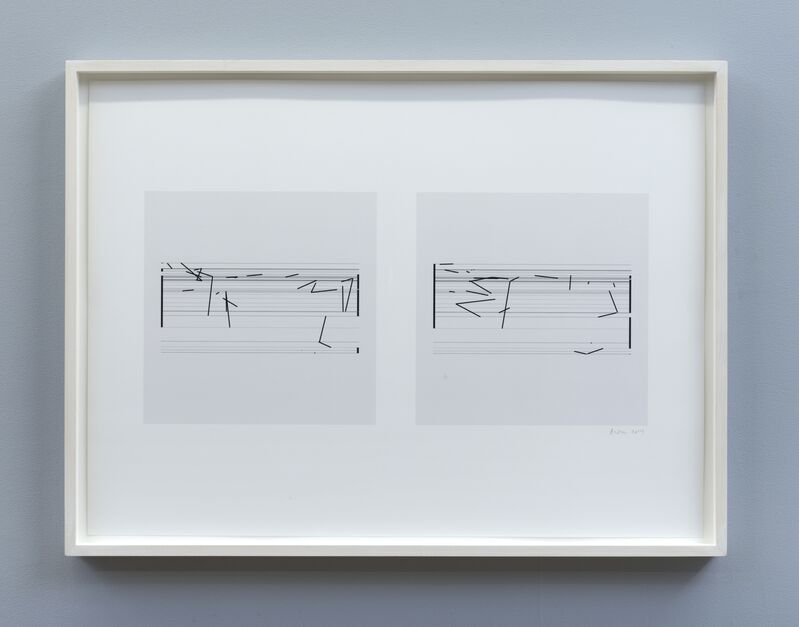 Manfred Mohr, ‘P1682_1239’, 2014, Drawing, Collage or other Work on Paper, Pigment ink on paper, bitforms gallery