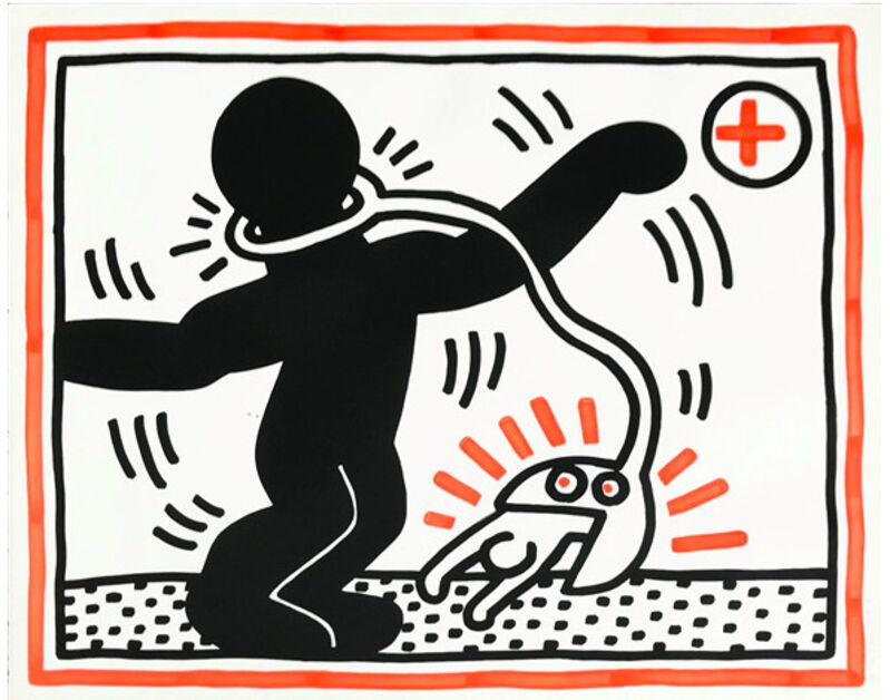 Keith Haring, ‘Free South Africa #1’, 1985, Print, Prints and multiples, Lithograph in clours on BFK Rives paper, ARUSHI