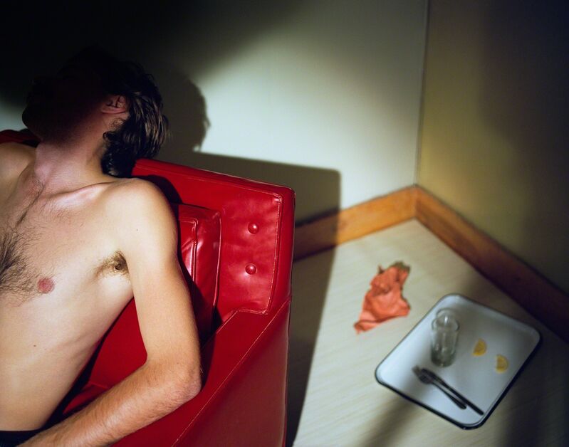 Jo Ann Callis, ‘Man in Red Chair’, 1979, Photography, Archival Pigment Print, ROSEGALLERY