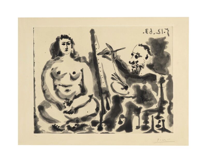 Pablo Picasso, ‘Peintre et modèle. IV’, 1963, Print, Aquatint and drypoint on wove paper, Christie's