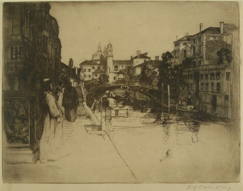 Sir David Young Cameron, ‘Canal, Venice’, ca. 1895, Print, Etching, Private Collection, NY