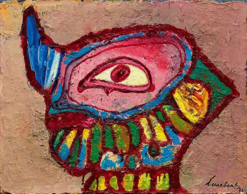 Lucebert, ‘Head of Faune’, 1972, Painting, Oil on canvas, Koller Auctions