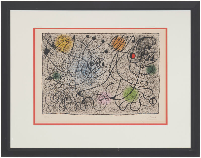 Joan Miró, ‘Untitled (from the "Flight" portfolio) 1966’, 1971, Print, Color lithograph on Arches paper, John Moran Auctioneers