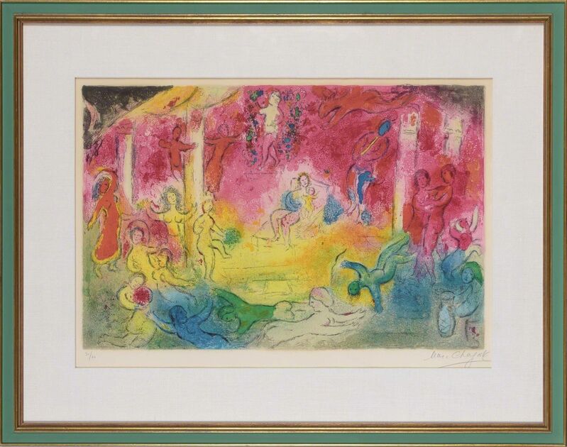 Marc Chagall, ‘Temple Et Histoire De Bacchus (M. 346; C. Books 46)’, 1961, Print, Color lithograph, on Arches paper, Doyle