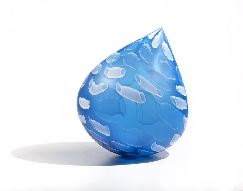 Nancy Callan, ‘Lazuli Droplet’, 2017, Sculpture, Blown & Polished Glass, Duane Reed Gallery