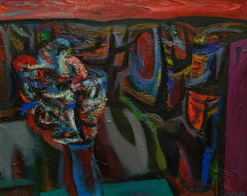 Leonardas Tuleikis, ‘Sunset | Saulėlydis’, ca. 1987–1988, Painting, Oil on cardboard, Kunstkamera