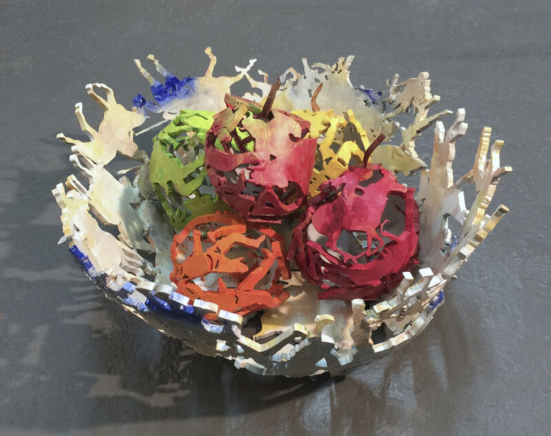 Dionisios Fragias, ‘Bowl of Fruit’, 2019, Sculpture, Aluminum, acrylic paint, UV clearcoat, FREMIN GALLERY