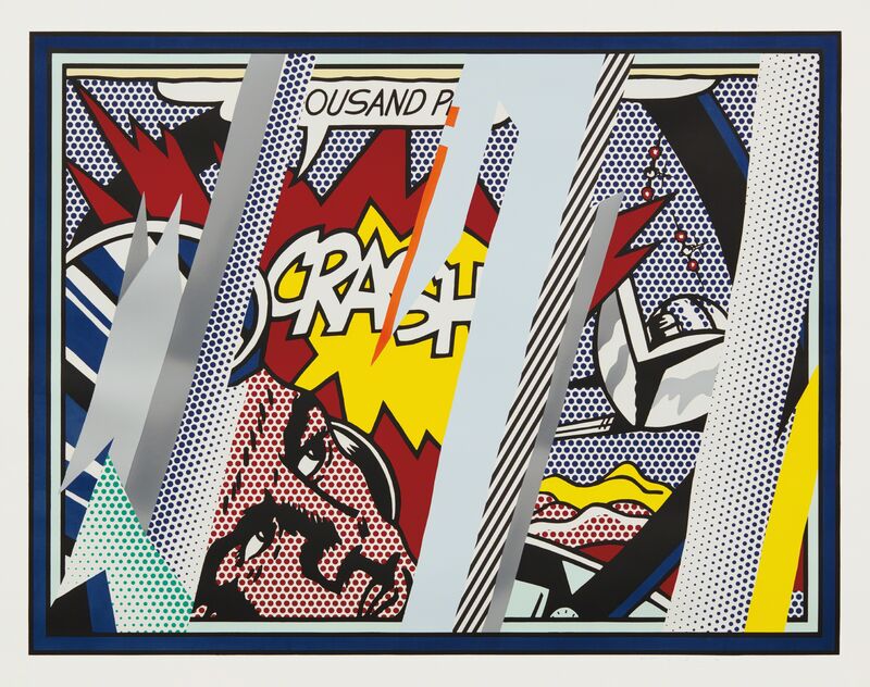 Roy Lichtenstein, ‘Reflections on Crash, from Reflections Series’, 1990, Print, Lithograph, screenprint, relief and metallized PVC collage with embossing in colors, on Somerset paper, with full margins, Phillips