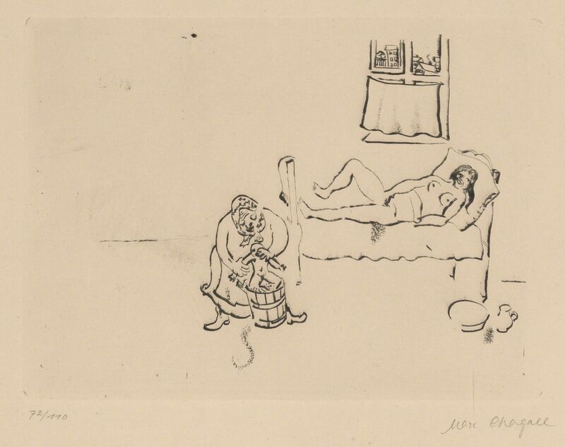 Marc Chagall, ‘GEBURT (K. 6)’, 1922, Print, Etching, Doyle
