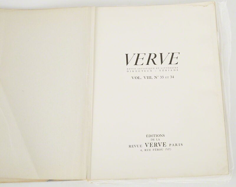 Marc Chagall, ‘Bible. Verve, Vol. Viii, Nos. 33-34 (Book W/30 Works, Incl. 18 In Colour)’, 1956, Print, The complete volume, comprising 18 lithographs in colour, Waddington's