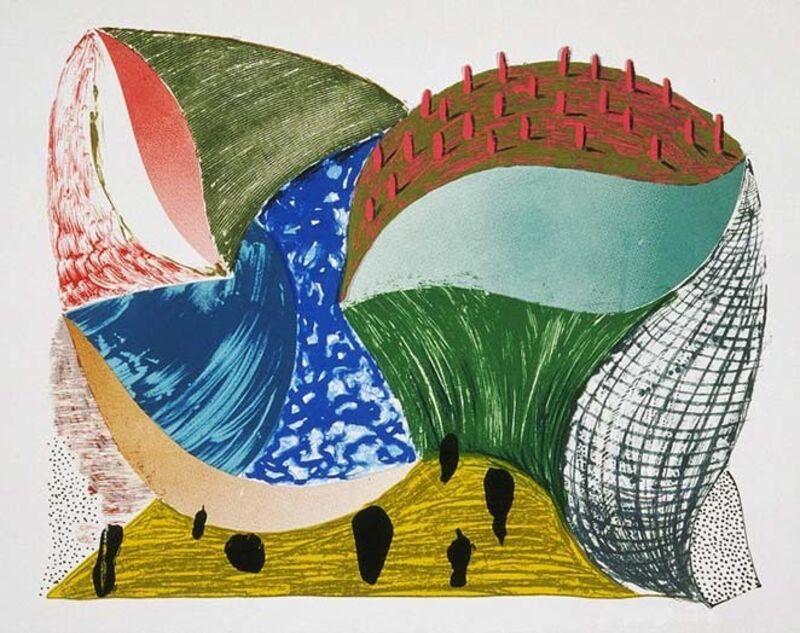 David Hockney, ‘Gorge d'Incre’, 1993, Print, Screenprint and lithograph on Arches 88 paper, Kenneth A. Friedman & Co.