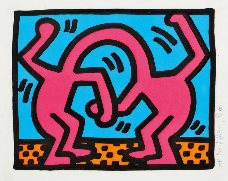 Keith Haring, ‘Plate from Pop Shop II’, 1988, Print, Color screenprint on paper, Skinner