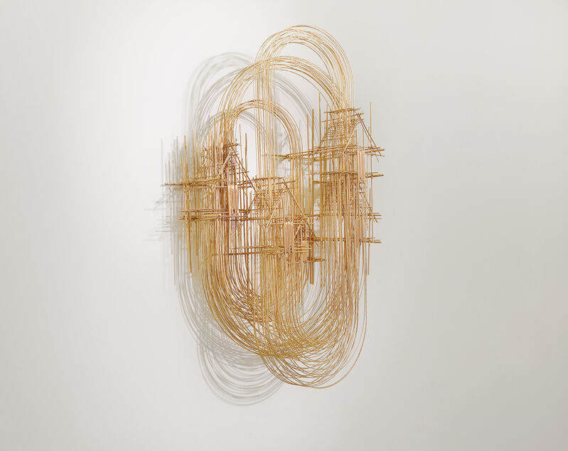 David Moreno (b.1978), ‘Loops Infinitos I’, 2020, Sculpture, Carbon Steel, Silver, Gold paint, Macadam Gallery