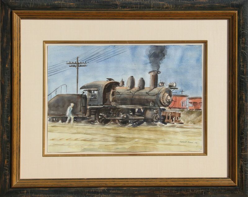 Reginald Marsh, ‘Locomotive’, 1932, Drawing, Collage or other Work on Paper, Watercolor on Paper, RoGallery