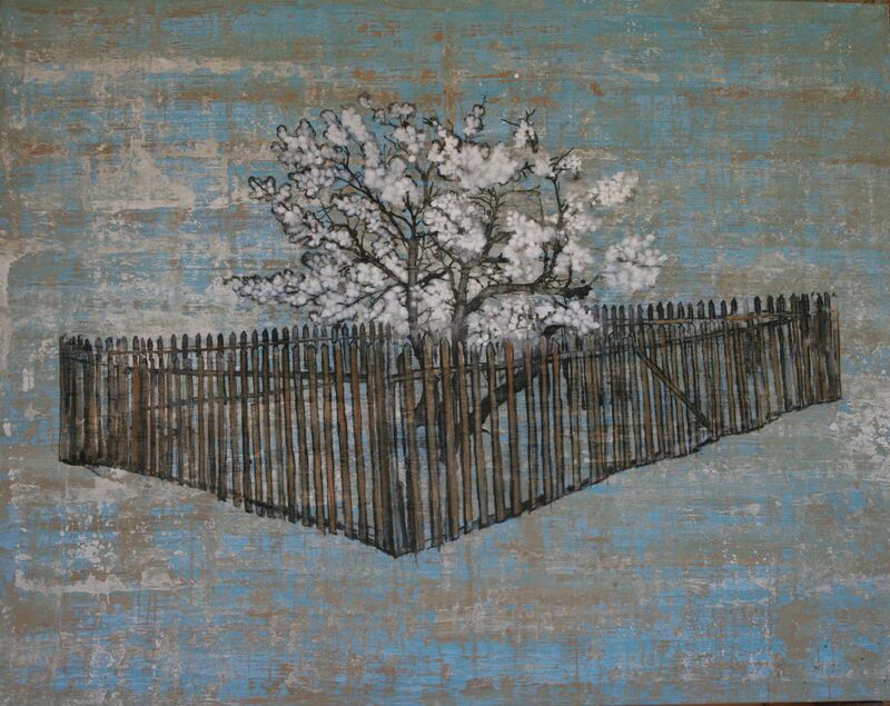 G.R. Iranna, ‘Fenced’, 2013, Painting, Acrylic on canvas, Aicon Gallery