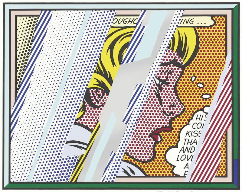 Roy Lichtenstein, ‘Reflection on Girl, from Reflections’, 1990, Print, Lithograph, screenprint and relief in colors with metalized PVC collage and embossing, on Somerset paper, Christie's