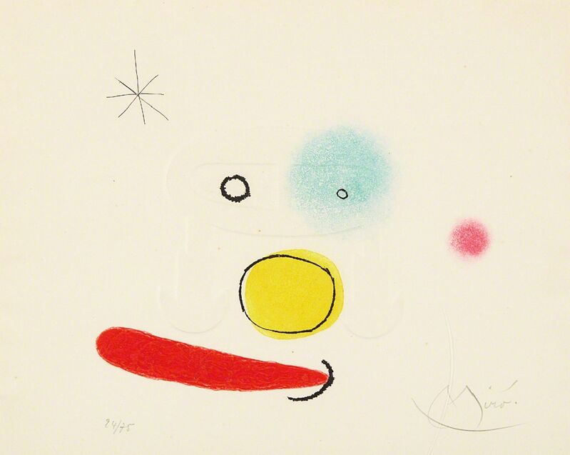 Joan Miró, ‘Le bijou (The Jewel)’, 1966, Print, Etching, aquatint, carborundum in colors with embossing, on Mandeure rag paper, with full margins, Phillips