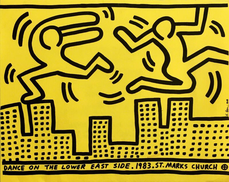 Keith Haring, ‘Dance on the Lower East Side (announcement)’, 1983, Print, Offset print, Lot 180