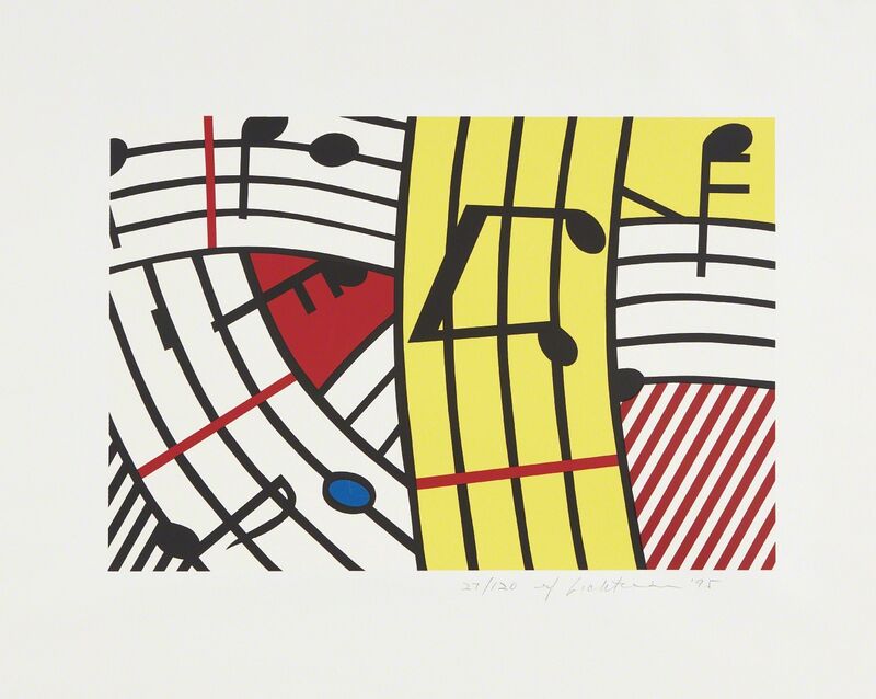 Roy Lichtenstein, ‘Composition IV’, 1995, Print, Screenprint in colors, on Rives BFK paper, with full margins, Phillips