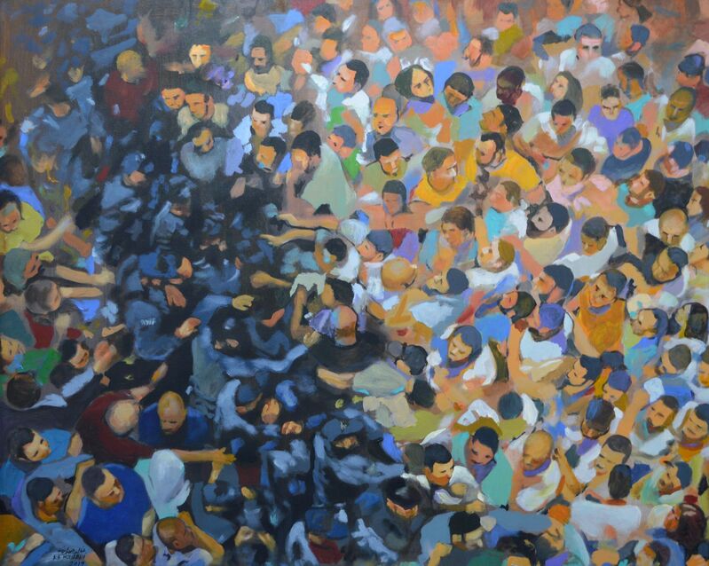 Khaled Hourani, ‘Dispersed Crowds’, 2019, Painting, Acrylic on canvas, Zawyeh Gallery