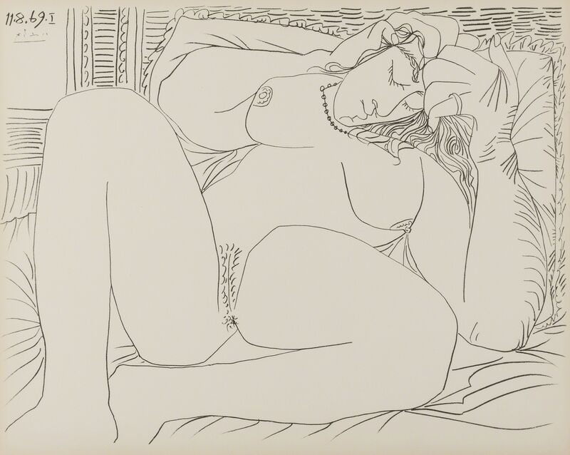 Pablo Picasso, ‘Femme Nue, NOS 11.8.69, NOS I & VI’, 1969, Print, Two lithographs on Arches wove paper, Forum Auctions
