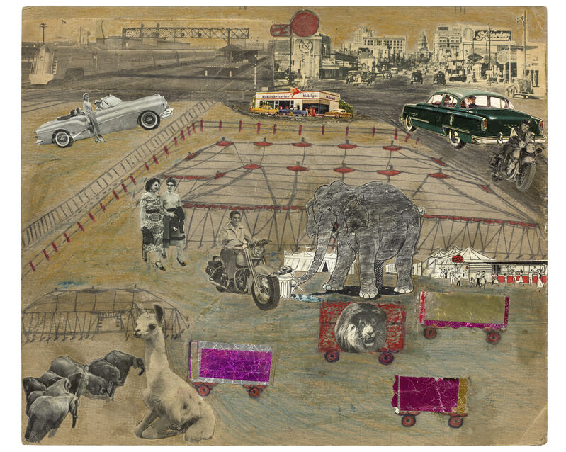C.T. McClusky, ‘Untitled’, ca. late 1940s -mid 1950s, Drawing, Collage or other Work on Paper, Mixed media and collage on cardboard, Ricco/Maresca Gallery