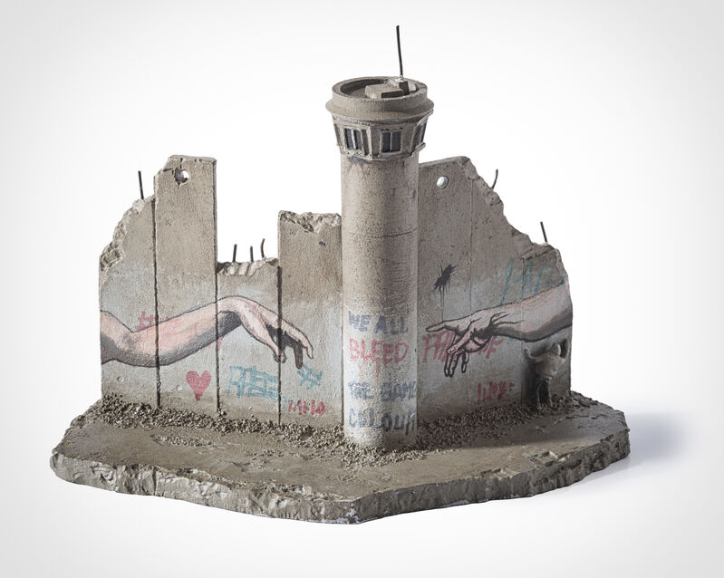 Banksy, ‘Walled Off Hotel, Defeated - Eight-Part Souvenir Wall Section With Watch Tower (The Creation Of Adam)’, Sculpture, Hand-painted resin sculpture, Tate Ward Auctions