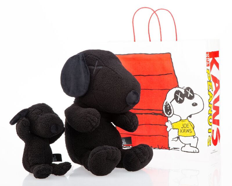 KAWS, ‘Snoopy (Black) (two works)’, 2017, Ephemera or Merchandise, Polyester plushes, Heritage Auctions