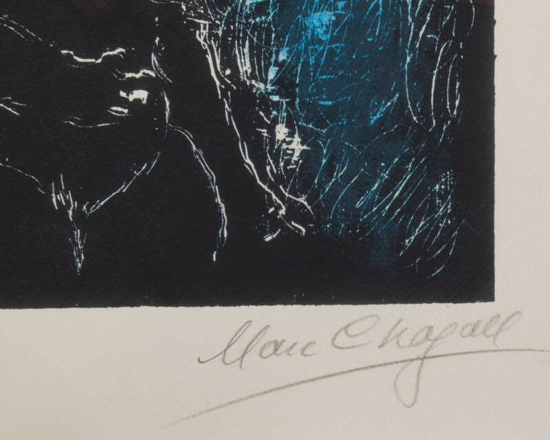 Marc Chagall, ‘L'Arbre vert aux Amoureux’, 1980, Print, Color lithograph on Arches paper under glass, John Moran Auctioneers