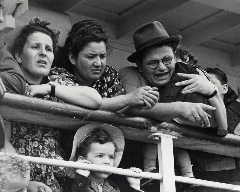 Robert Capa, ‘Israel, family looking the Promised Land’, 1948-1950, Photography, Three vintage gelatin silver prints., Il Ponte
