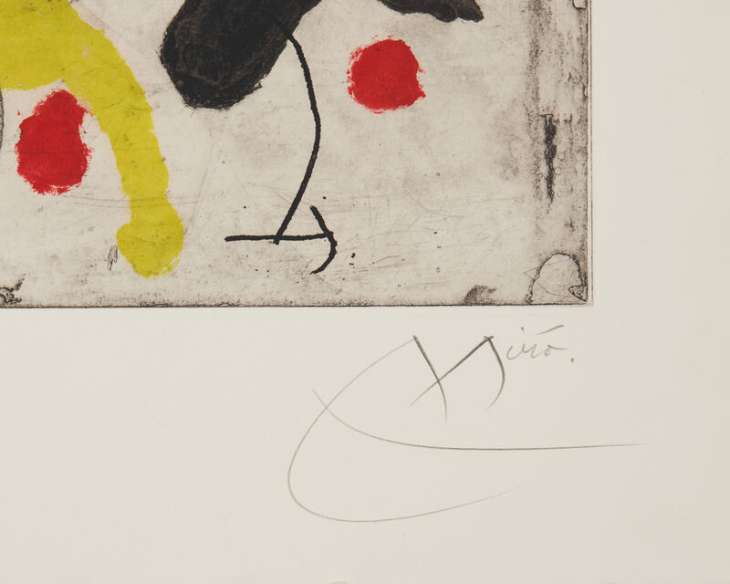 Joan Miró, ‘Trace Sur La Paroi III’, Print, Color etching and aquatint with carborundum on paper under Plexiglas, John Moran Auctioneers