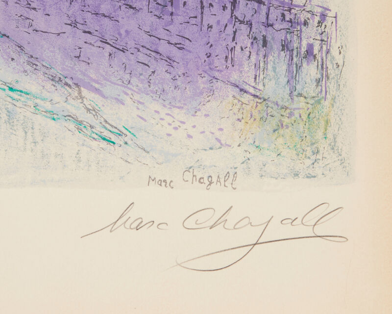 Marc Chagall, ‘Les Champs-Elysées’, 1954, Print, Color lithograph on Arches paper under glass, John Moran Auctioneers