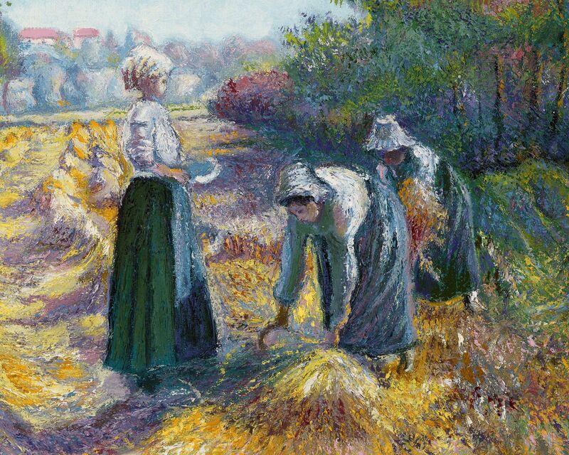 Hugues Claude Pissarro, ‘Les Moissonneurs de Proussy (Harvesters of Placy)’, 1940, Painting, Oil on canvas,  M.S. Rau