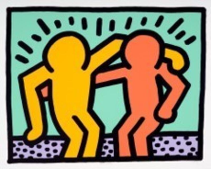 Keith Haring, ‘Best Buddies’, 1990, Print, Screenprint in colors, MoonStar Fine Arts Advisors