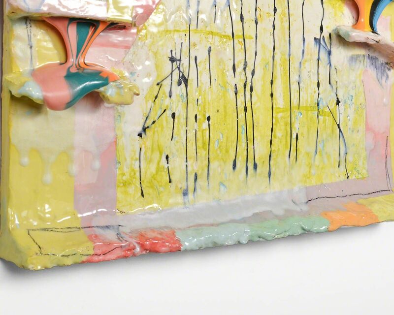 Lauren Mabry, ‘Molten Veil Painting (Light Lime & Pink)’, 2019, Sculpture, Ceramic, glaze, Ferrin Contemporary