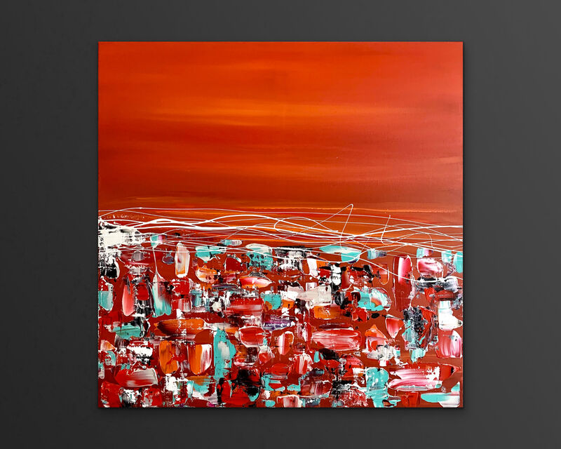 Lilly Lillà, ‘Viber red’, 2021, Painting, Acrylic on canvas, SmART Coast Gallery