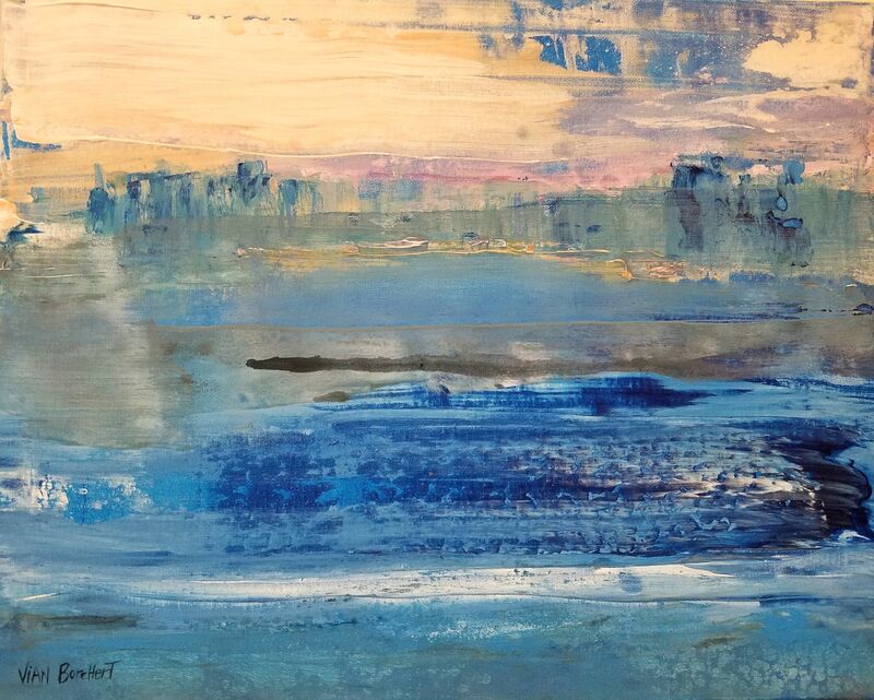 Vian Borchert, ‘Distant City By The Sea’, 2019, Painting, Acrylic on Canvas, bG Gallery