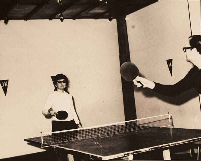 Július Koller, ‘JK - Ping-Pong Club 1 (U.F.O.), Actions Environment’, 1970, Photography, C-print, Garage Museum of Contemporary Art
