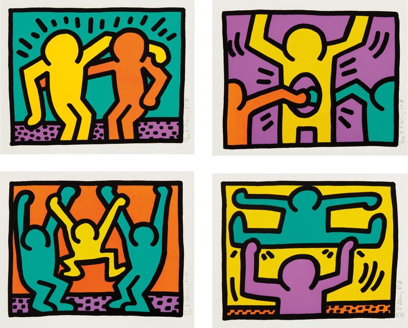 Keith Haring, ‘Pop Shop I’, 1987, Print, The complete set of four screenprints in colours, on wove paper, with full margins., Phillips