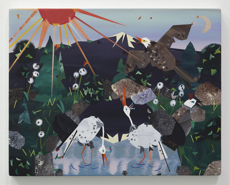 Andrea Joyce Heimer, ‘Birds At Mount Bachelor, In Oregon’, 2019, Painting, Acrylic on panel, 1969 Gallery