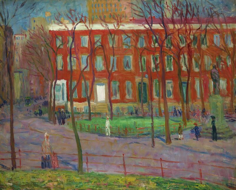William James Glackens, ‘Washington Square’, ca. 1912, Painting, Oil on canvas, Debra Force Fine Art