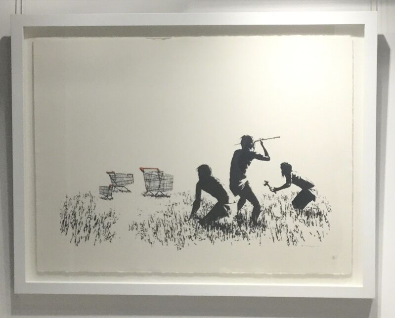 Banksy, ‘Trolley Hunters (Black and White) SIGNED’, 2007, Print, Screenprint, Joseph Fine Art LONDON