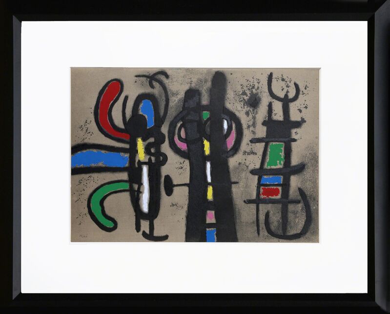 Joan Miró, ‘Cartones 18: Personnage et Oiseau’, 1965, Print, Pochoir, RoGallery