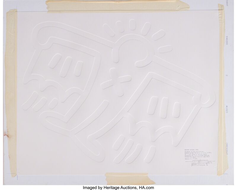 Keith Haring, ‘Untitled, from White Icons’, 1990, Other, Embossment on Arches Cover paper, Heritage Auctions