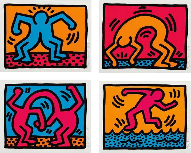 Keith Haring, ‘Pop Shop II’, 1988, Print, The complete set of four screenprints in colors, on wove paper, with full margins., Phillips