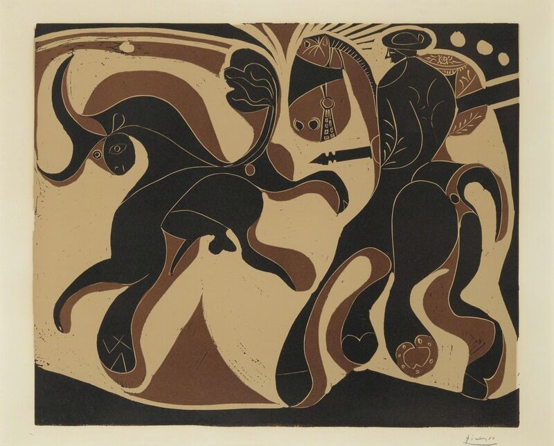 Pablo Picasso, ‘Après la Pique (B. 910; Ba. 1230)’, 1959, Print, Linoleum cut printed in colors, Sotheby's
