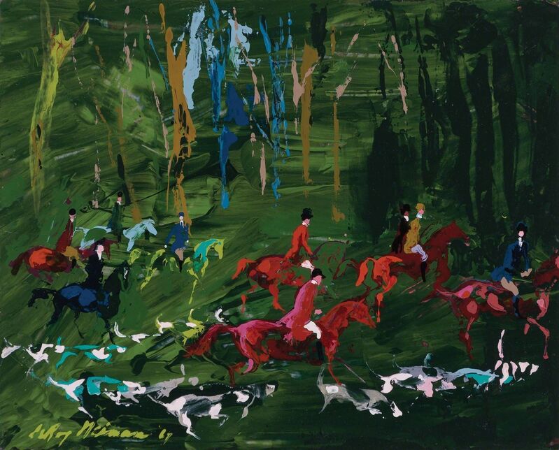 LeRoy Neiman, ‘Hunt Field’, 1967, Painting, Oil on masonite, Doyle