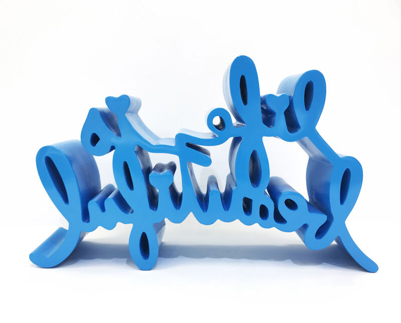 Mr. Brainwash, ‘LIFE IS BEAUTIFUL (LARGE BLUE SCULPTURE)’, 2015, Sculpture, CAST RESIN, Gallery Art
