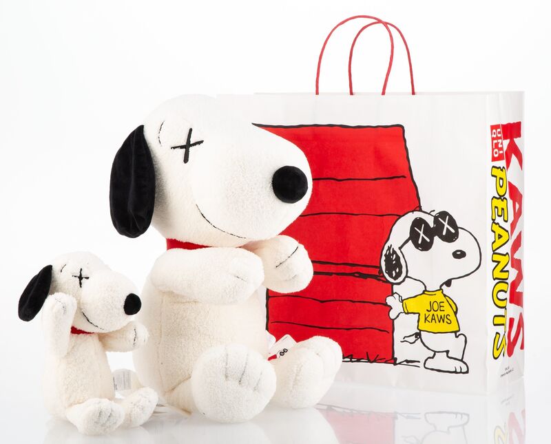 KAWS, ‘Snoopy (White) (two works)’, 2017, Ephemera or Merchandise, Polyester plushes, Heritage Auctions